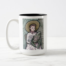 Mein erstes Haustier #3 - Surreal Odd Goth Creatio Zweifarbige Tasse