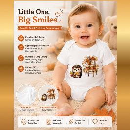 Mein erstes Herbst-Outfit | Süßer Igel-Body Baby Strampler