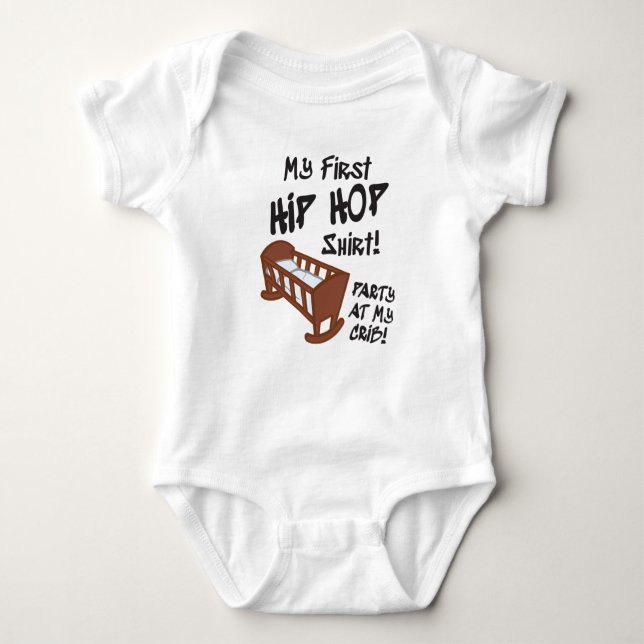 Mein erstes HIP HOP Shirt! Party in My Crib! Baby Strampler (Vorderseite)