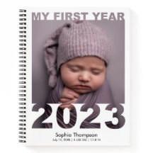 Mein erstes Jahr 2023 Modernes Cutout Baby Foto Wh