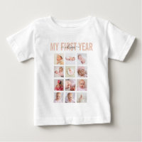 Mein erstes Jahr Baby Name 12 Foto Collage