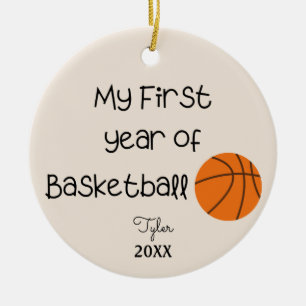 Mein erstes Jahr der Basketballverzierung Keramik Ornament