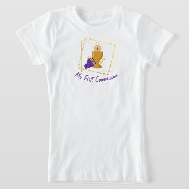 Mein erstes Kommunidenhemd, weißes Hemd T-Shirt (Ablage )