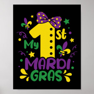 Mein erstes Mardi Gras Kostümoutfit für Kleinkinde Poster