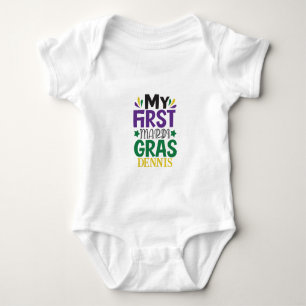 Mein erstes Mardi Gras T-Shirt Baby Strampler