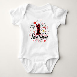 Mein erstes Neujahrsbaby 2026 Süßes Neujahrsoutfit Baby Strampler