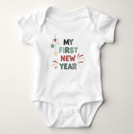 Mein erstes Neujahrsbaby 2026 Süßes Neujahrsoutfit Baby Strampler