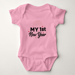 Mein erstes Neujahrsbaby 2026 Süßes Neujahrsoutfit Baby Strampler