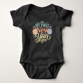 Mein erstes Neujahrsbaby 2026 Süßes Neujahrsoutfit Baby Strampler