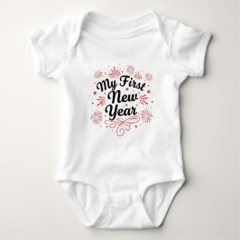 Mein erstes Neujahrsbaby 2026 Süßes Neujahrsoutfit Baby Strampler