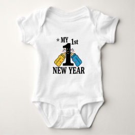 Mein erstes Neujahrsbaby 2026 Süßes Neujahrsoutfit Baby Strampler