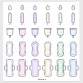 Mein erstes Niedliches Rainbow Pad Tampon Set Aufkleber