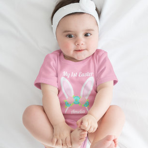 Mein erstes Niedliches, rosa, sonniges Ohr nach Ma Baby Strampler