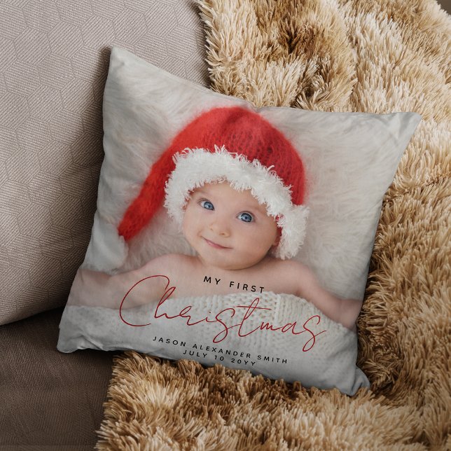 Mein erstes Niedliches Weihnachts-Elegant-Baby-Fot Kissen (Von Creator hochgeladen)