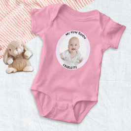 Mein erstes OsterFoto Hübsch Niedlich rosa Baby Strampler