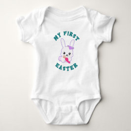 Mein erstes Ostermädchen, weißer Baby-Bodysuit Baby Strampler