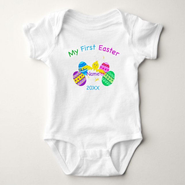 Mein erstes Ostern Baby Strampler (Vorderseite)