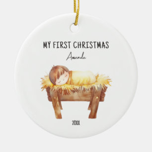 Mein erstes Personalisiertes Baby zu Weihnachten i Keramik Ornament
