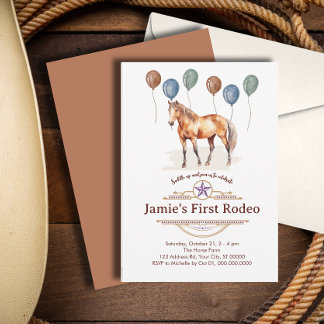 Mein erstes Rodeo, 1. Geburtstag Einladung