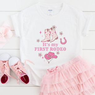 Mein erstes Rodeo Cowgirl 1 Geburtstag Western Baby T-shirt