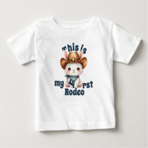 Mein erstes Rodeo Glückwunsch Geburtstag Cowboy Baby T-shirt