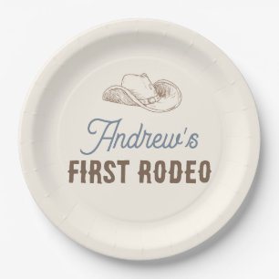 Mein erstes Rodeo Personalisiert Geburtstag Pappteller