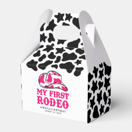 Mein erstes Rodeo-Rosa-Cowgirl zum Geburtstag Geschenkschachtel