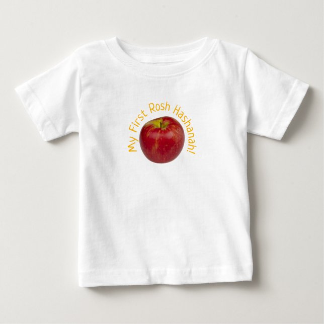 Mein erstes Rosh Hashanah Apple Baby Shirt (Vorderseite)