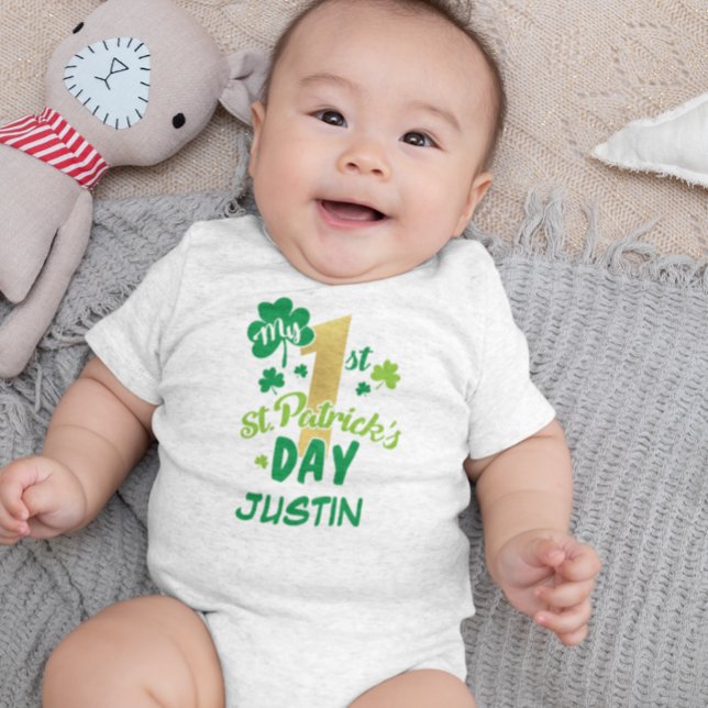 Mein erstes St. Patrick's Day Kleeblatt Green Baby Baby Strampler (Von Creator hochgeladen)