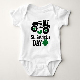 Mein erstes St. Patrick's Day Monster Truck Baby Baby Strampler