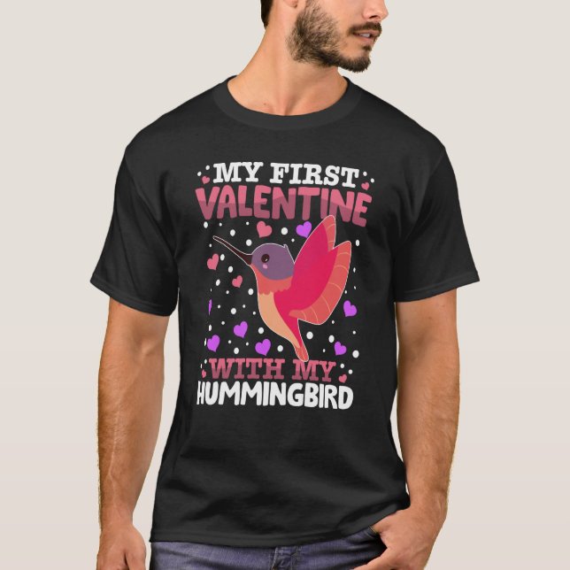 Mein erstes Valentin mit meinem Hummingvogeltierhö T-Shirt (Vorderseite)