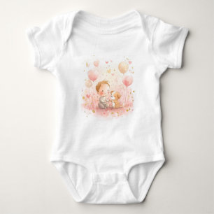 Mein erstes Valentinstag-Baby-Bodyanzug Baby Strampler