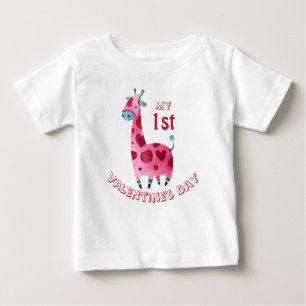 Mein erstes Valentinstag Baby Giraffe Baby T-shirt