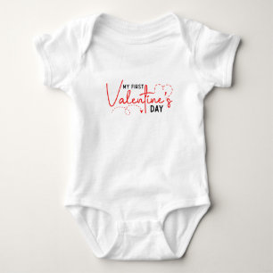 Mein erstes Valentinstag Baby-Shirt Baby Strampler