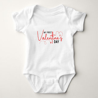 Mein erstes Valentinstag Baby-Shirt Baby Strampler
