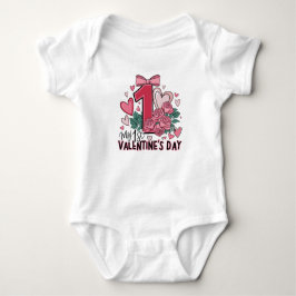 Mein erstes Valentinstag Baby-Shirt Baby Strampler