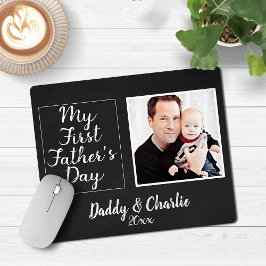 Mein erstes Vatertag Chalkboard-Foto Mousepad