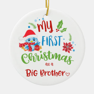 Mein erstes Weihnachten als großer Bruder Foto / J Keramikornament