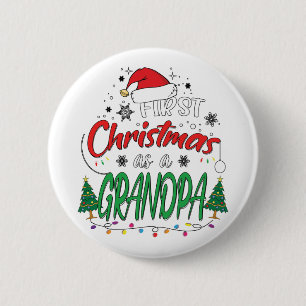 Mein erstes Weihnachten als Großvater Funny New O Button
