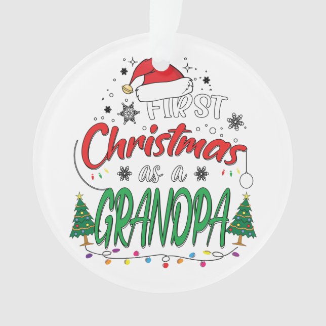Mein erstes Weihnachten als Großvater Funny New Op Ornament (Vorderseite)