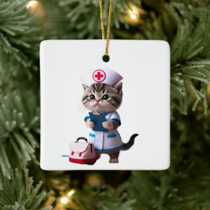 Mein erstes Weihnachten als Krankenschwester   Ind Keramikornament