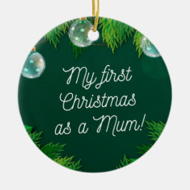 Mein erstes Weihnachten als Mutter! Keramik Ornament