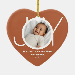 Mein erstes Weihnachten als Nana Foto Terrakotta Keramik Ornament