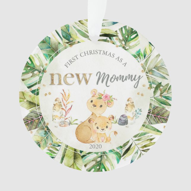 Mein erstes Weihnachten als neue Mama-Lioness & Cu Ornament (Vorderseite)