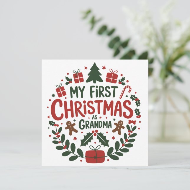 Mein erstes Weihnachten als Oma Familien-Matching  (Stehend Vorderseite)