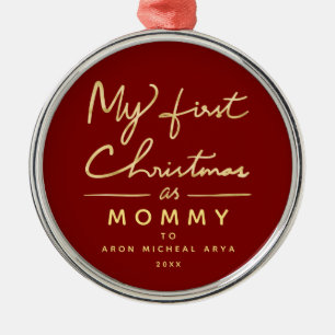 Mein erstes Weihnachten als Ornament Aus Metall