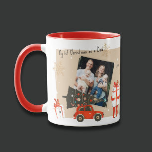 Mein erstes Weihnachten als Papa Foto Winterferien Tasse