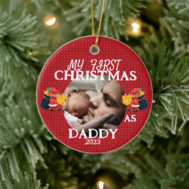 Mein erstes Weihnachten als Papa personalisierten  Keramik Ornament