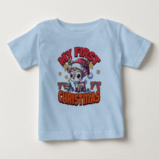 Mein erstes Weihnachten - Baby Fawn Delight Baby T-shirt (Vorderseite)