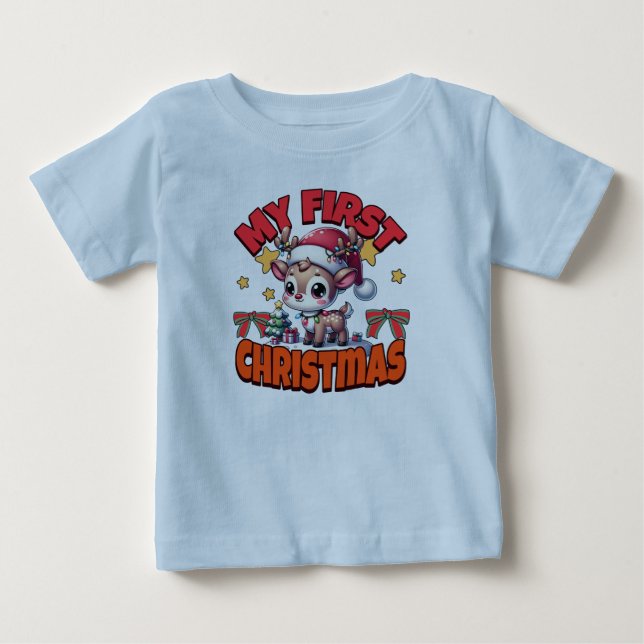 Mein erstes Weihnachten - Baby Fawn Delight T-shirt (Vorderseite)